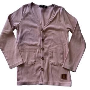 Beau Hudson Pink Ribbed Button Down Cardigan - Size 6